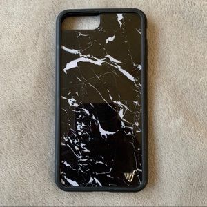 Wildflower Black Marble iPhone 6, 7, 8 Plus Case
